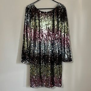 Sequin open back dress
